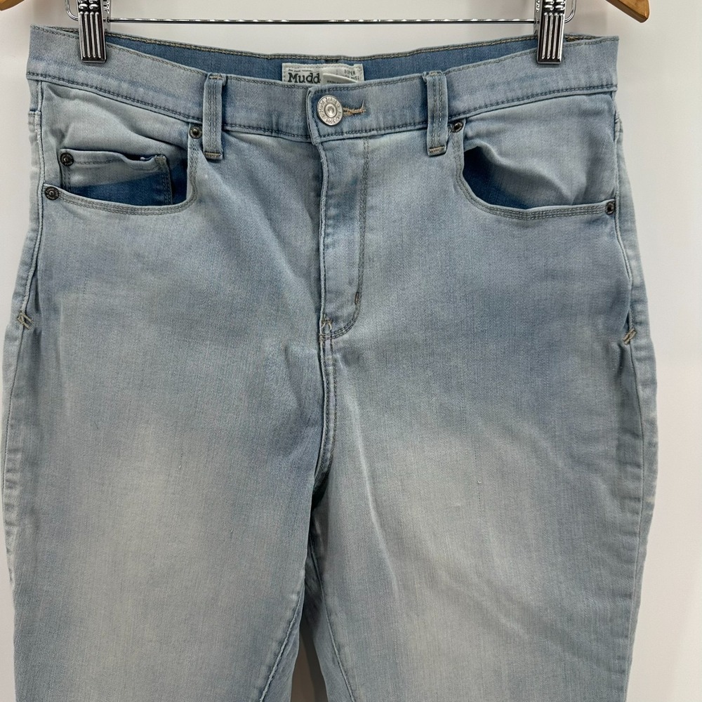 Mudd Jeans Womens 17 Blue Denim Super High Rise FLX Stretch‎ Legging Outdoor